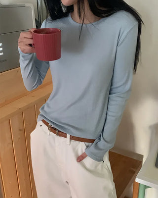 Slim Rib Long Sleeve T-Shirt