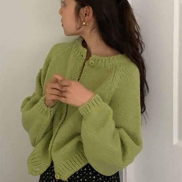 Loose-fit round cardigan