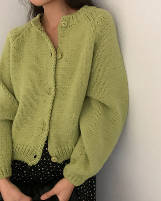 Loose-fit round cardigan