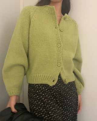 Loose-fit round cardigan