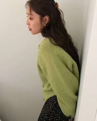 Loose-fit round cardigan