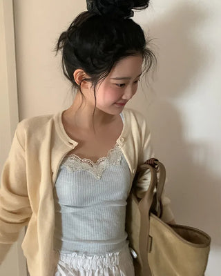 Basic Round Knit Cardigan