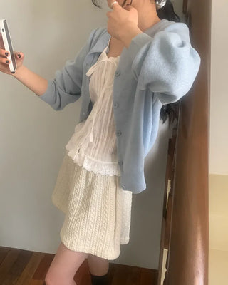 Basic Round Knit Cardigan