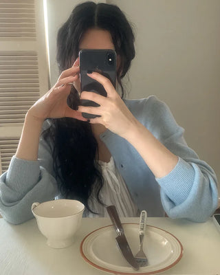 Basic Round Knit Cardigan