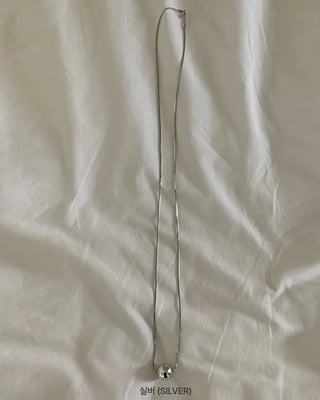 Silver long necklace