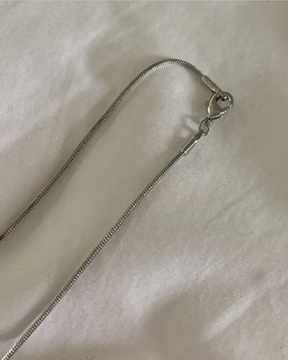 Silver long necklace