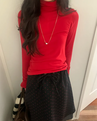 Layered turtleneck