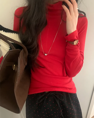 Layered turtleneck