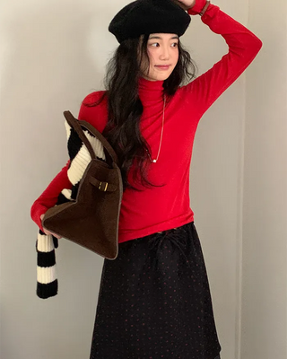 Layered turtleneck