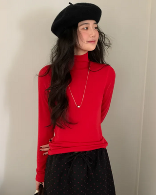 Layered turtleneck