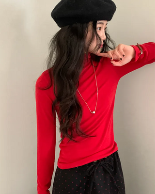 Layered turtleneck