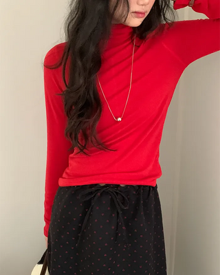 Layered turtleneck