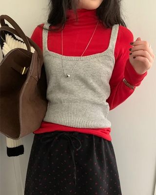 Layered turtleneck