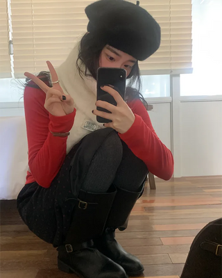 Layered turtleneck