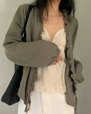 Layered bustier blouse