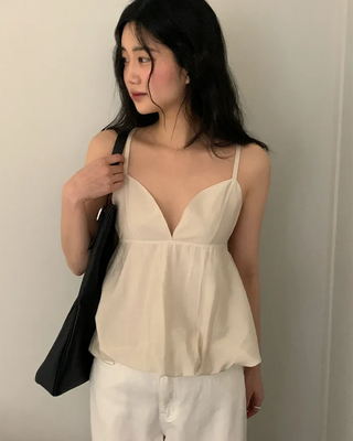 Layered bustier blouse
