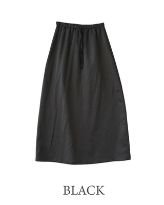 Satin long skirt