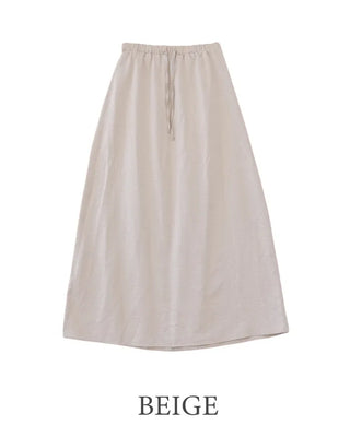 Satin long skirt