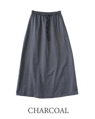Satin long skirt