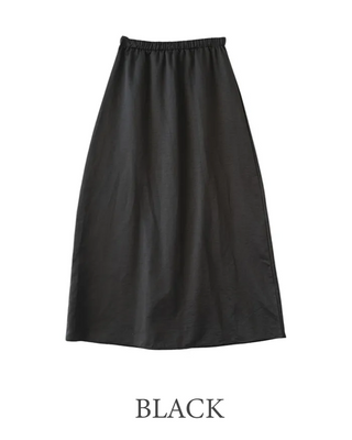 Satin long skirt