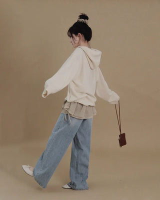 Loose-fit hooded knit