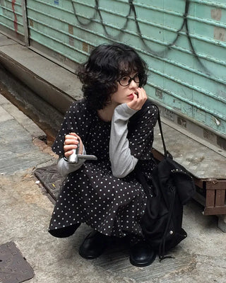 (2 colors) Polka Dot Dress