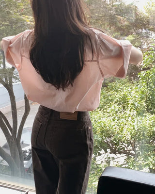(7 colors) Double-stitched washed shirt
