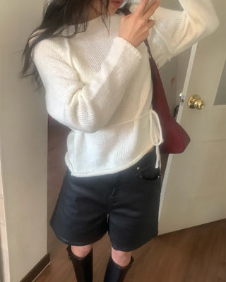 Loose-fitting long-sleeved knit