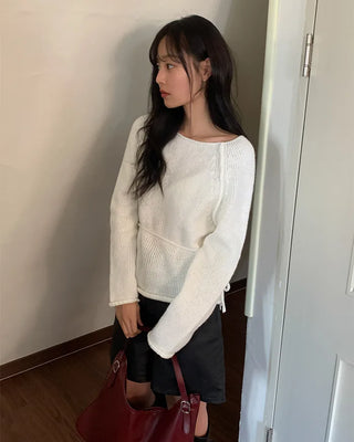 Loose-fitting long-sleeved knit