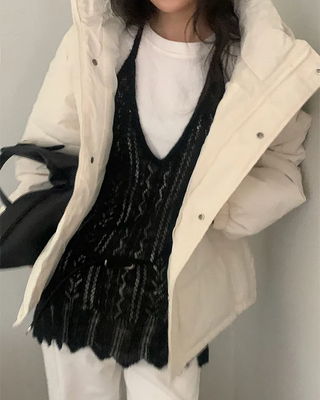 Halter layered knit dress