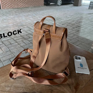 Suede Sheepskin Leather Mini Bucket Bag/Backpack
