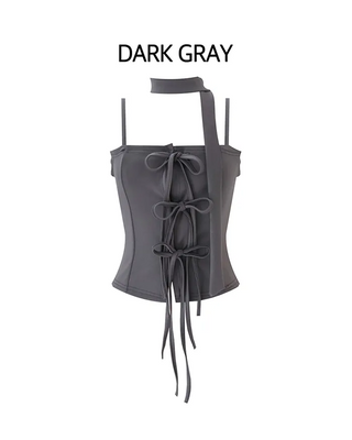 Scarf Ribbon Layered Sleeveless