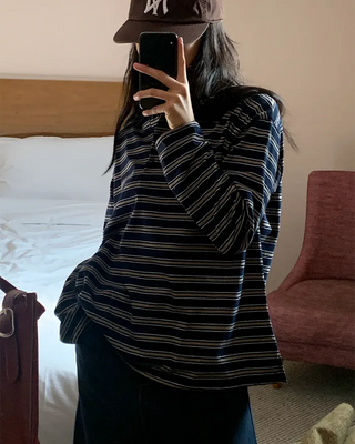 Striped polo shirt