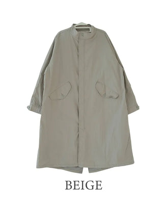 Oversized long military jacket