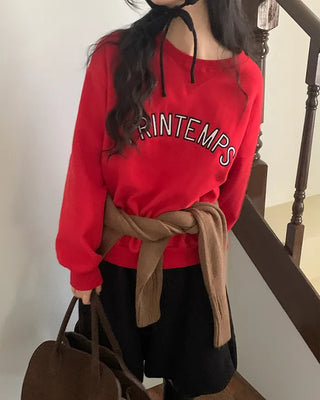 Brushed fleece loose-fit sweatshirt