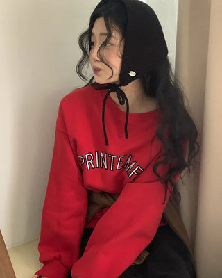 Brushed fleece loose-fit sweatshirt