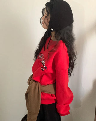 Brushed fleece loose-fit sweatshirt