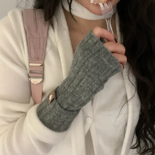Knitted Hand Warmer Gloves