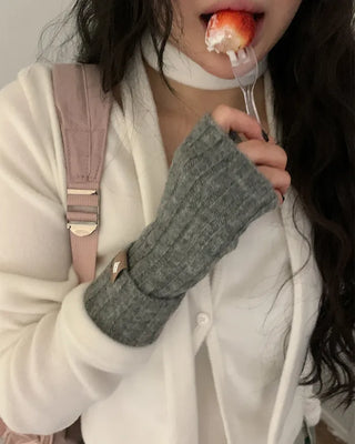 Knitted Hand Warmer Gloves