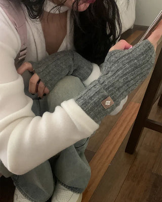 Knitted Hand Warmer Gloves