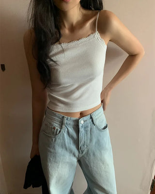 Spun Lace Layered Sleeveless Top