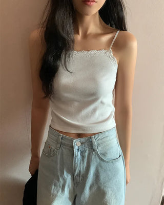 Spun Lace Layered Sleeveless Top