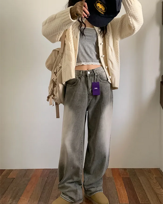 Cable Twist Round Knit Cardigan
