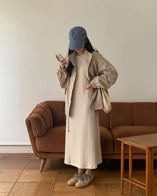 Ribbed long dress