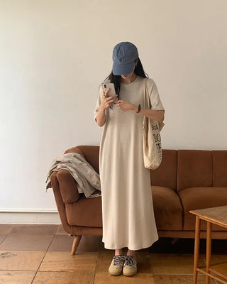 Ribbed long dress
