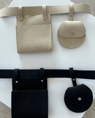 suede two way belt bag (2c)