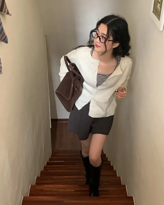 Basic raglan knit cardigan
