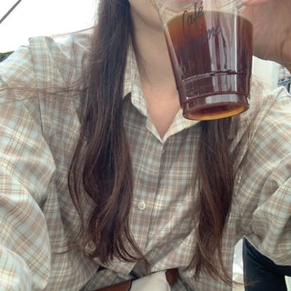 Loose-fit check shirt