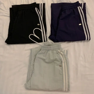 Wide-leg fleece-lined track pants