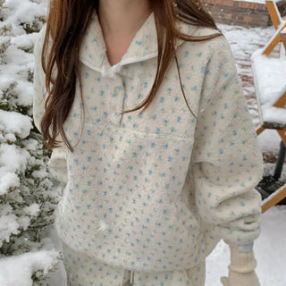 Petite Flower Boucle Fleece-Lined Anorak